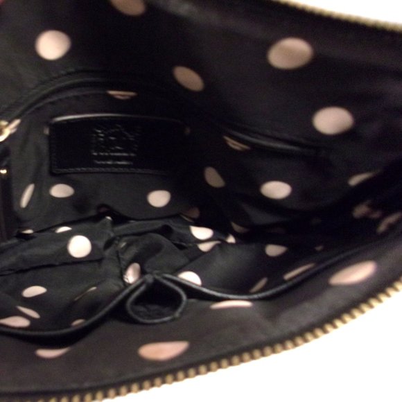 ANNE KLEIN BLACK AND CREAM FAUX LEATHER CROSSBODY PURSE, Like New Crossbody Bag - Picture 8 of 12